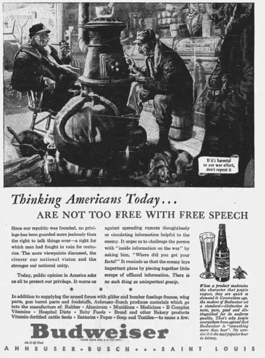 Budweiser - free speech